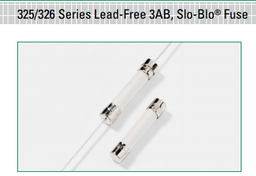 325 系列 - 3AB Slo-Blo® 轴向引线陶瓷管保险丝